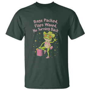Funny Girls Trip Frog T Shirt Bags Packed Flaps Waxed TS12 Dark Forest Green Print Your Wear