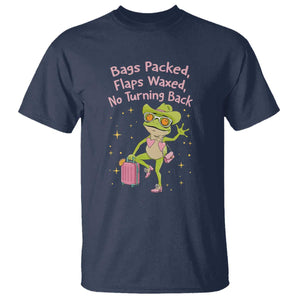 Funny Girls Trip Frog T Shirt Bags Packed Flaps Waxed TS12 Navy Print Your Wear