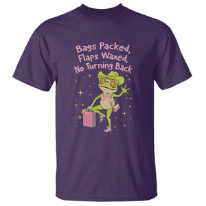 Funny Girls Trip Frog T Shirt Bags Packed Flaps Waxed TS12 Purple Print Your Wear