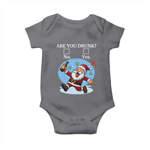 Funny Christmas Drinking Baby Onesie Are you Drunk Santa TS12 Charcoal Print Your Wear