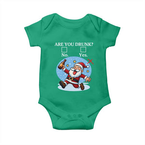 Funny Christmas Drinking Baby Onesie Are you Drunk Santa TS12 Irish Green Print Your Wear