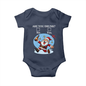 Funny Christmas Drinking Baby Onesie Are you Drunk Santa TS12 Navy Print Your Wear