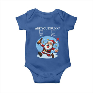 Funny Christmas Drinking Baby Onesie Are you Drunk Santa TS12 Royal Blue Print Your Wear