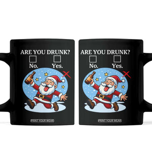 Funny Christmas Drinking Coffee Mug Are you Drunk Santa TS12 Black Print Your Wear