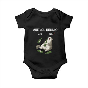 Cat Lover Humor Baby Onesie Are You Drunk Funny Beer Gift TS12 Black Print Your Wear