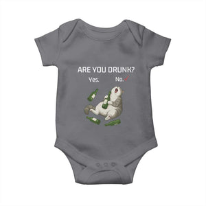 Cat Lover Humor Baby Onesie Are You Drunk Funny Beer Gift TS12 Charcoal Print Your Wear