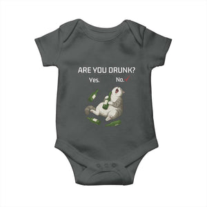 Cat Lover Humor Baby Onesie Are You Drunk Funny Beer Gift TS12 Dark Heather Print Your Wear