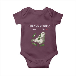 Cat Lover Humor Baby Onesie Are You Drunk Funny Beer Gift TS12 Maroon Print Your Wear