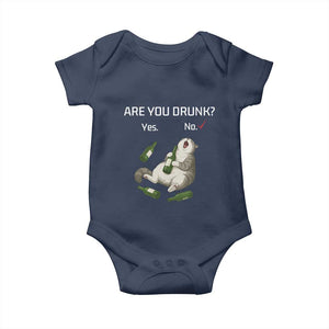 Cat Lover Humor Baby Onesie Are You Drunk Funny Beer Gift TS12 Navy Print Your Wear