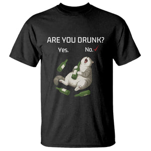 Cat Lover Humor T Shirt Are You Drunk Funny Beer Gift TS12 Black Print Your Wear