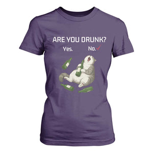 Cat Lover Humor T Shirt For Women Are You Drunk Funny Beer Gift TS12 Purple Print Your Wear