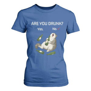 Cat Lover Humor T Shirt For Women Are You Drunk Funny Beer Gift TS12 Royal Blue Print Your Wear