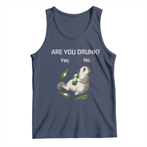Cat Lover Humor Tank Top Are You Drunk Funny Beer Gift TS12 Navy Print Your Wear