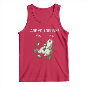 Cat Lover Humor Tank Top Are You Drunk Funny Beer Gift TS12 Red Print Your Wear