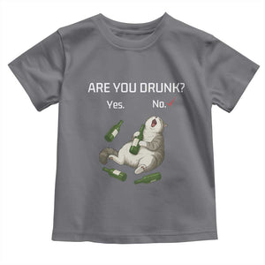 Cat Lover Humor Toddler T Shirt Are You Drunk Funny Beer Gift TS12 Charcoal Print Your Wear