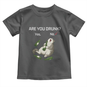 Cat Lover Humor Toddler T Shirt Are You Drunk Funny Beer Gift TS12 Dark Heather Print Your Wear