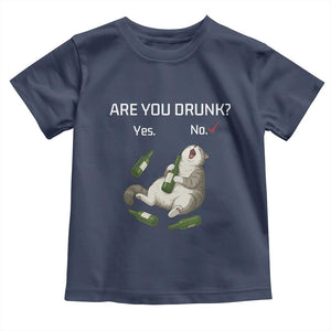 Cat Lover Humor Toddler T Shirt Are You Drunk Funny Beer Gift TS12 Navy Print Your Wear