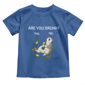 Cat Lover Humor Toddler T Shirt Are You Drunk Funny Beer Gift TS12 Royal Blue Print Your Wear