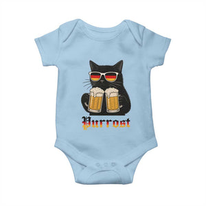 Oktoberfest Prost Cat Drinking Baby Onesie Funny Purrost German Beer Gift TS12 Light Blue Print Your Wear
