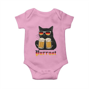 Oktoberfest Prost Cat Drinking Baby Onesie Funny Purrost German Beer Gift TS12 Light Pink Print Your Wear