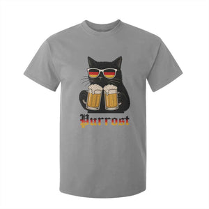 Oktoberfest Prost Cat Drinking T Shirt For Kid Funny Purrost German Beer Gift TS12 Sport Gray Print Your Wear