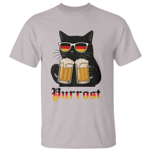 Oktoberfest Prost Cat Drinking T Shirt Funny Purrost German Beer Gift TS12 Ice Gray Print Your Wear