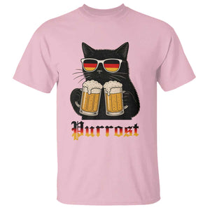 Oktoberfest Prost Cat Drinking T Shirt Funny Purrost German Beer Gift TS12 Light Pink Print Your Wear