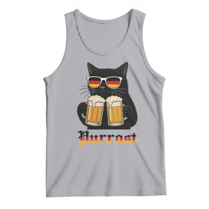 Oktoberfest Prost Cat Drinking Tank Top Funny Purrost German Beer Gift TS12 Athletic Heather Print Your Wear