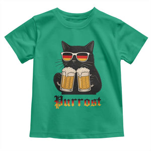 Oktoberfest Prost Cat Drinking Toddler T Shirt Funny Purrost German Beer Gift TS12 Irish Green Print Your Wear