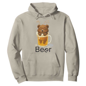 Funny Drinking Lover Hoodie Bear In Beer Glass TS12 Sand Print Your Wear