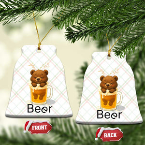 Funny Drinking Lover Ceramic Ornament Bear In Beer Glass TS12 Print Your Wear