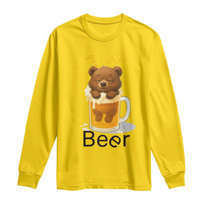 Funny Drinking Lover Long Sleeve Shirt Bear In Beer Glass TS12 Daisy Print Your Wear