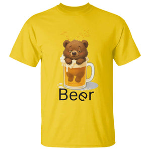 Funny Drinking Lover T Shirt Bear In Beer Glass TS12 Daisy Print Your Wear
