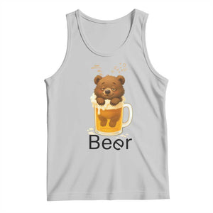Funny Drinking Lover Tank Top Bear In Beer Glass TS12 Ash Print Your Wear