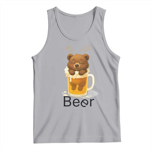 Funny Drinking Lover Tank Top Bear In Beer Glass TS12 Athletic Heather Print Your Wear