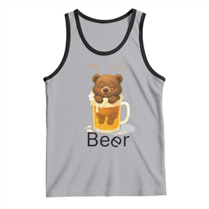 Funny Drinking Lover Tank Top Bear In Beer Glass TS12 Athletic Heather Black Print Your Wear