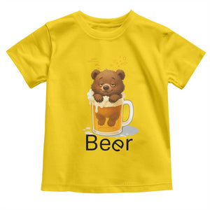 Funny Drinking Lover Toddler T Shirt Bear In Beer Glass TS12 Daisy Print Your Wear