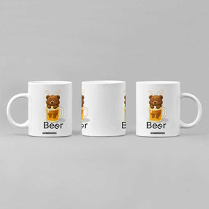 Funny Drinking Lover Coffee Mug Bear In Beer Glass TS12 Print Your Wear