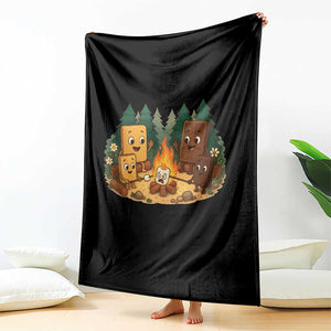 Funny Smores Camping Throw Blanket Marshmallow Chocolate Fire TS12 Print Your Wear