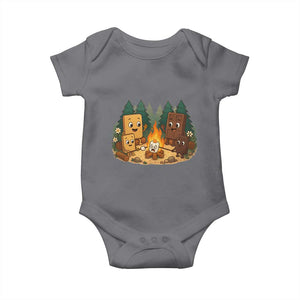 Funny Smores Camping Baby Onesie Marshmallow Chocolate Fire TS12 Charcoal Print Your Wear