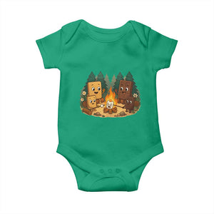 Funny Smores Camping Baby Onesie Marshmallow Chocolate Fire TS12 Irish Green Print Your Wear