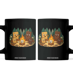 Funny Smores Camping Coffee Mug Marshmallow Chocolate Fire TS12 Black Print Your Wear