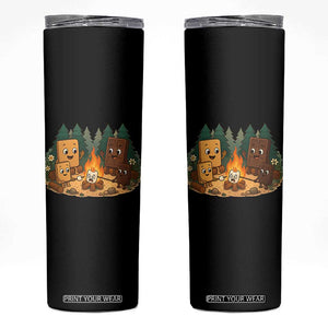 Funny Smores Camping Skinny Tumbler Marshmallow Chocolate Fire TS12 Black Print Your Wear