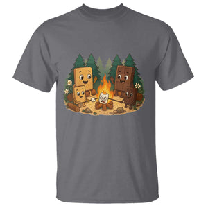 Funny Smores Camping T Shirt Marshmallow Chocolate Fire TS12 Charcoal Print Your Wear