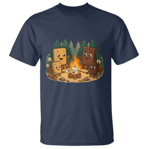Funny Smores Camping T Shirt Marshmallow Chocolate Fire TS12 Navy Print Your Wear