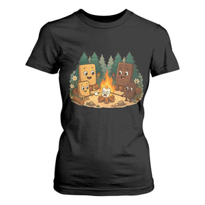 Funny Smores Camping T Shirt For Women Marshmallow Chocolate Fire TS12 Black Print Your Wear