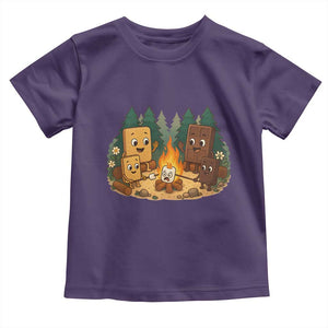 Funny Smores Camping Toddler T Shirt Marshmallow Chocolate Fire TS12 Purple Print Your Wear