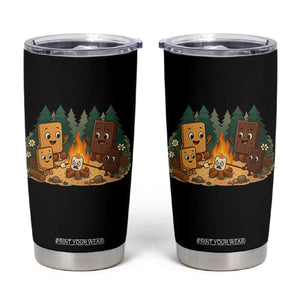 Funny Smores Camping Tumbler Cup Marshmallow Chocolate Fire TS12 Black Print Your Wear