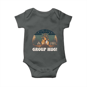 Funny Smores Camping Baby Onesie Group Hug TS12 Dark Heather Print Your Wear
