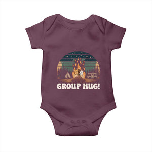 Funny Smores Camping Baby Onesie Group Hug TS12 Maroon Print Your Wear